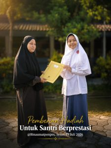 Apel Pagi Santri, Ponpes Bina Umat Yogya Serahkan Beasiswa Prestasi